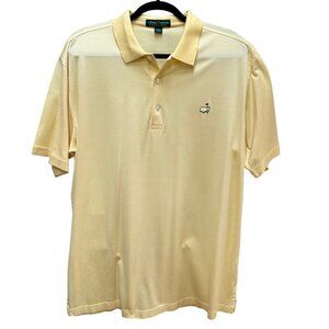 Master's Polo Golf Shirt Yellow Men's Cotton Short Sleeve‎ Outdoor Size XL